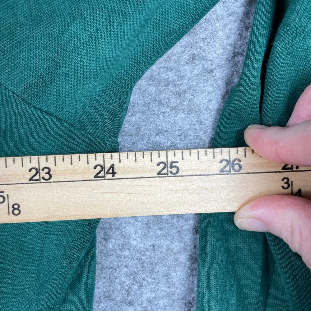 The North Face Hoodie Mens L Green Pullover Half Dome Fleece Sweatshirt